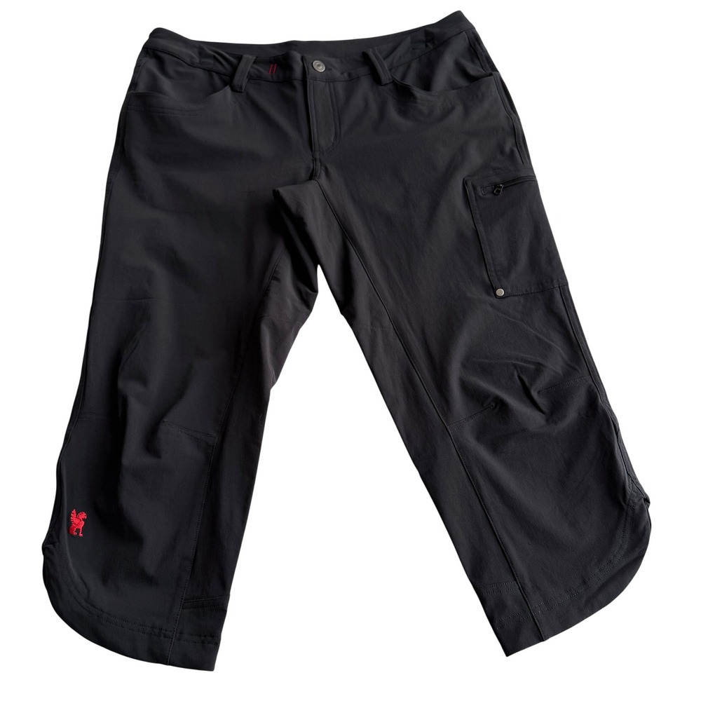 Chrome Industries Commuter Scallop Crop Technical Biking Riding Black Pants sz L